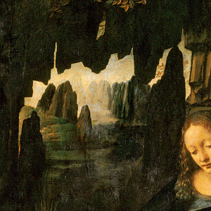 Leonardo-Virgin-Rocks-detail2