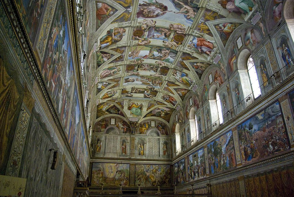 the theme of the sistine chapel ceiling frescoes comes from