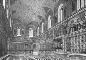 Sistine Chapel as it appeared before Michelangelo's ceiling fresco