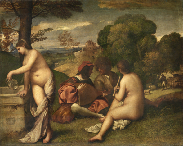 Titian, Pastoral Concert, c. 1508-1510, oil on canvas